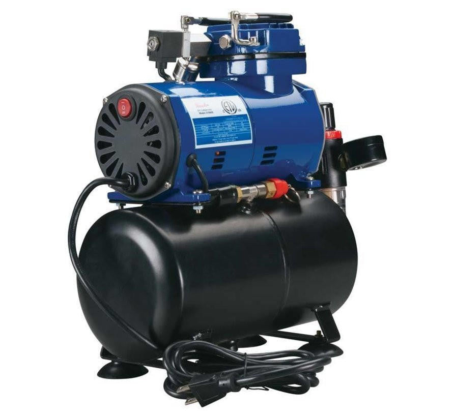 Paasche Airbrush Diaphragm Compressor w/Tank and Regulator D3000R at LionHeart Hobby